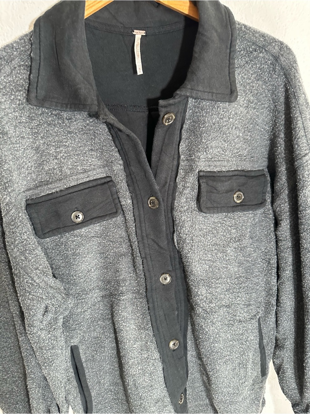 New Free People Ruby Jacket Oversized Shacket Black Size Small - Picture 4 of 7